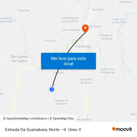 Estrada Da Guanabara, Norte to Unec II map