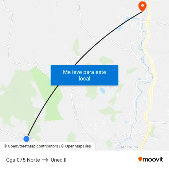 Cga-075 Norte to Unec II map