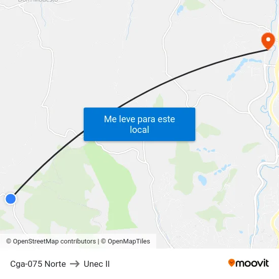 Cga-075 Norte to Unec II map
