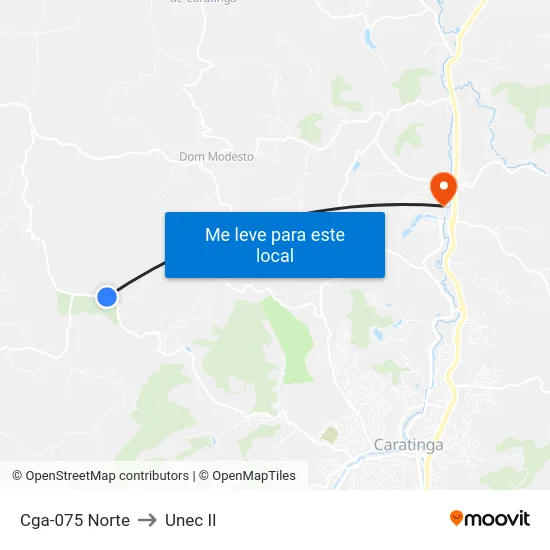 Cga-075 Norte to Unec II map