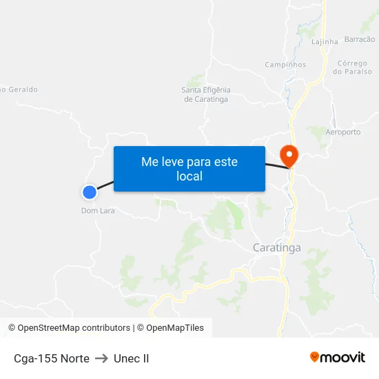 Cga-155 Norte to Unec II map