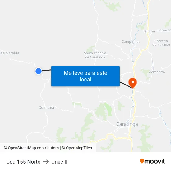Cga-155 Norte to Unec II map