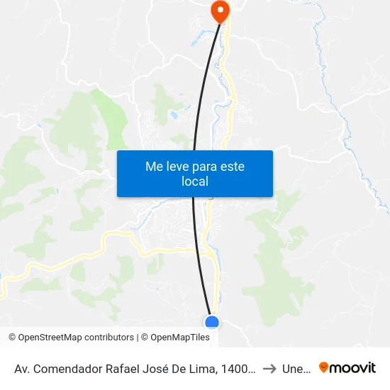 Av. Comendador Rafael José De Lima, 1400 | Balança to Unec II map