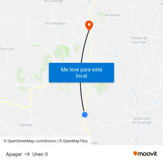 Apagar to Unec II map