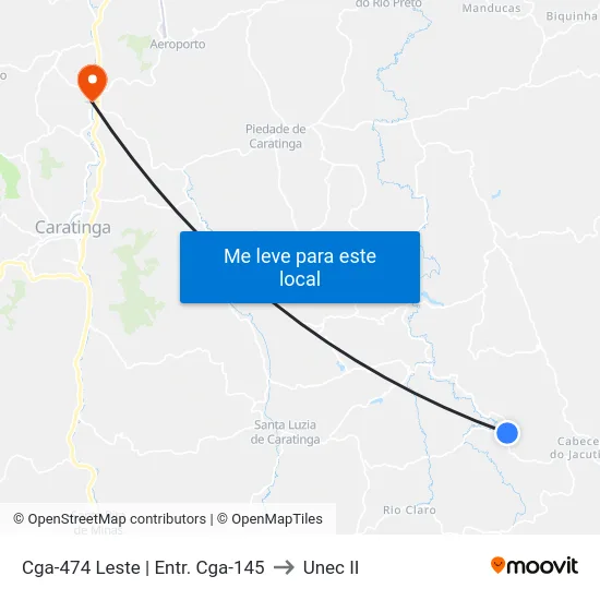 Cga-474 Leste | Entr. Cga-145 to Unec II map