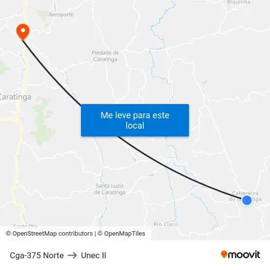 Cga-375 Norte to Unec II map