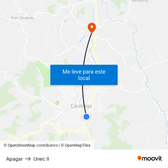 Apagar to Unec II map