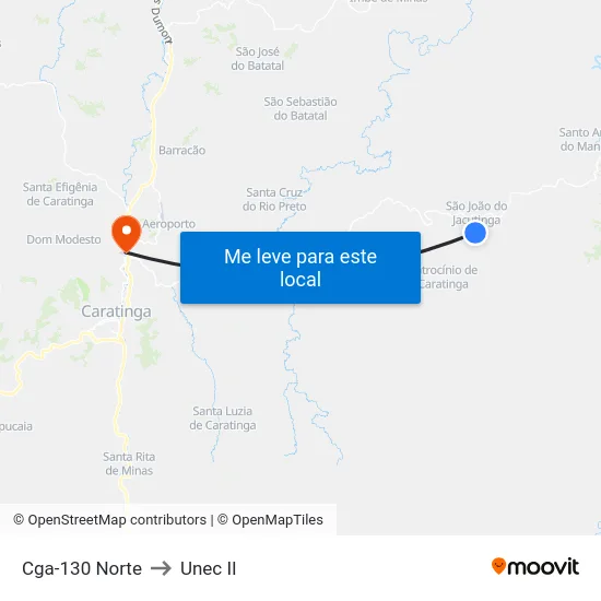 Cga-130 Norte to Unec II map