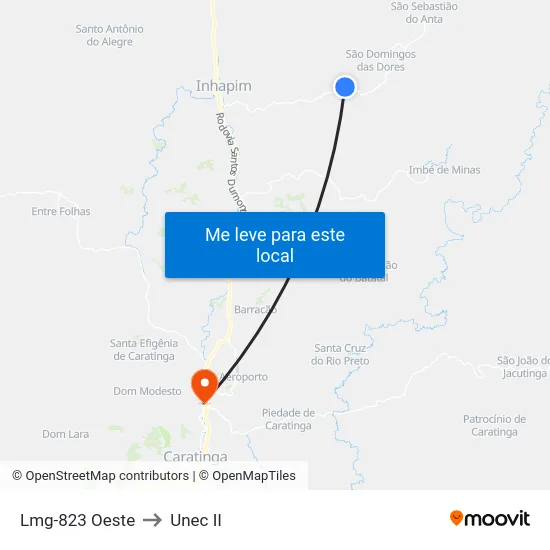 Lmg-823 Oeste to Unec II map