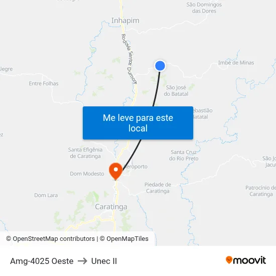 Amg-4025 Oeste to Unec II map