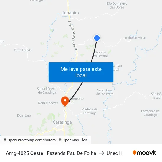 Amg-4025 Oeste | Fazenda Pau De Folha to Unec II map
