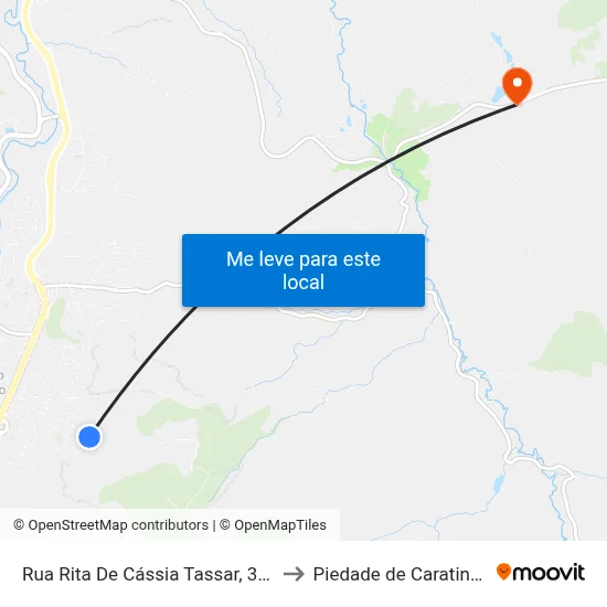 Rua Rita De Cássia Tassar, 330 to Piedade de Caratinga map