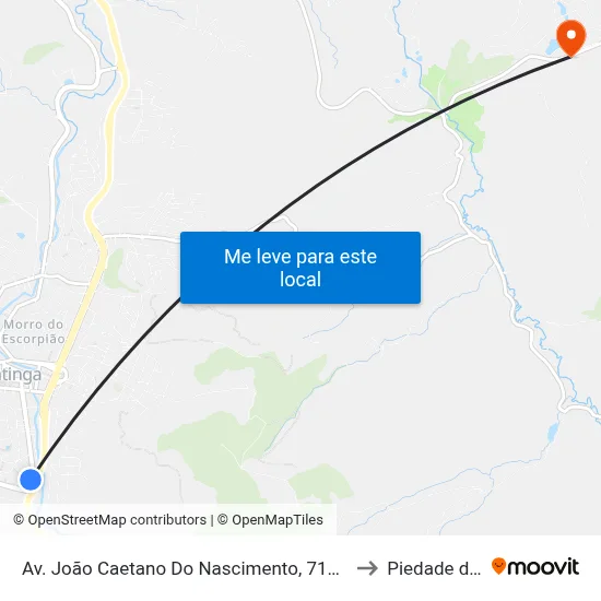 Av. João Caetano Do Nascimento, 712 Em Frente Ao Terminal Rodoviário to Piedade de Caratinga map