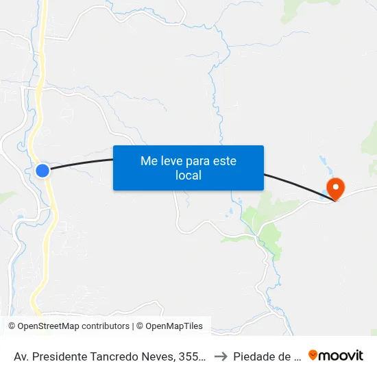 Av. Presidente Tancredo Neves, 3555 | Seminário Diocesano to Piedade de Caratinga map