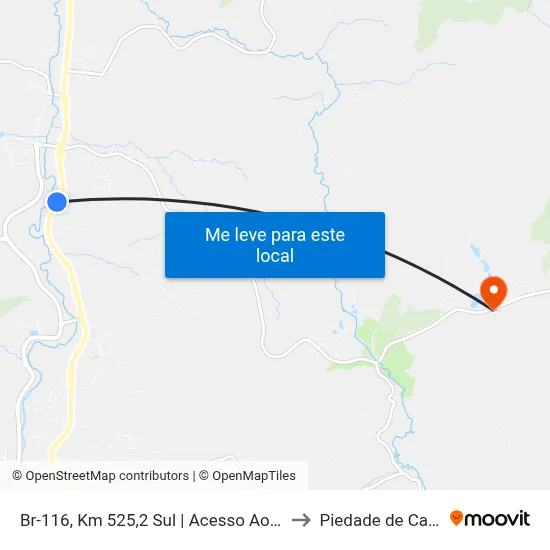 Br-116, Km 525,2 Sul | Acesso Ao Ceasaminas to Piedade de Caratinga map