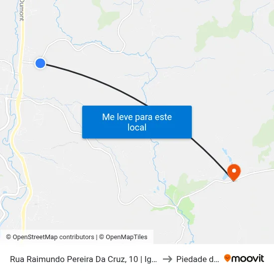 Rua Raimundo Pereira Da Cruz, 10 | Igreja De Nossa Senhora Das Graças to Piedade de Caratinga map