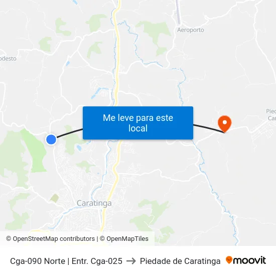 Cga-090 Norte | Entr. Cga-025 to Piedade de Caratinga map