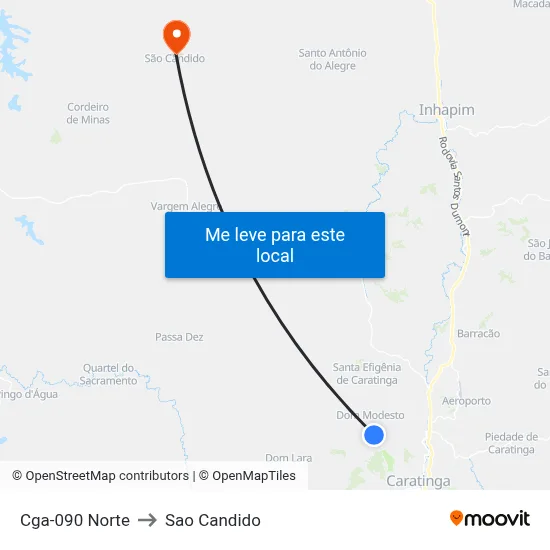 Cga-090 Norte to Sao Candido map