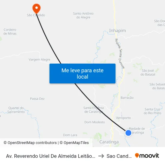 Av. Reverendo Uriel De Almeida Leitão, 5401 to Sao Candido map