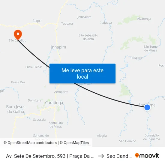 Av. Sete De Setembro, 593 | Praça Da Matriz to Sao Candido map