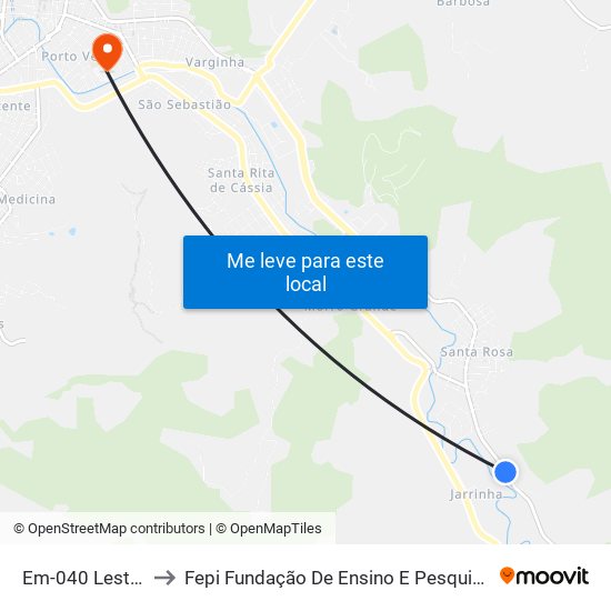 Em-040 Leste, 750 to Fepi Fundação De Ensino E Pesquisa De Itajubá map