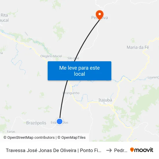 Travessa José Jonas De Oliveira | Ponto Final Da Estação Dias to Pedralva map