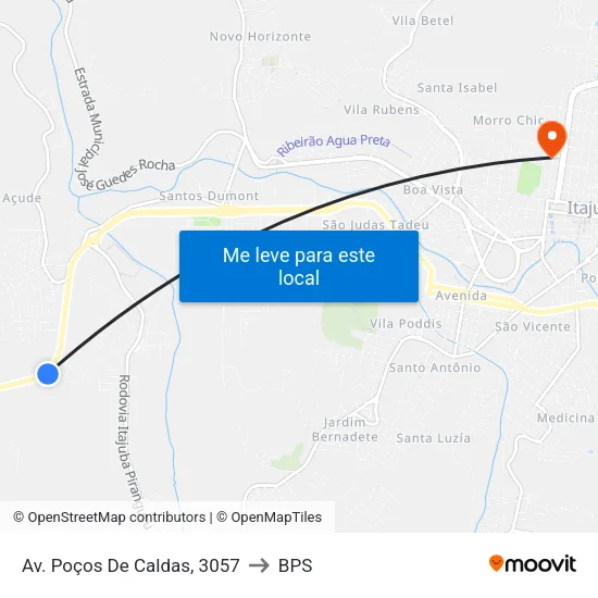 Av. Poços De Caldas, 3057 to BPS map
