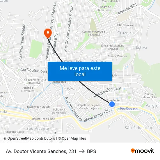 Av. Doutor Vicente Sanches, 231 to BPS map