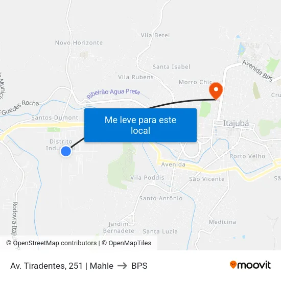 Av. Tiradentes, 251 | Mahle to BPS map
