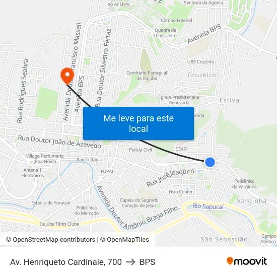 Av. Henriqueto Cardinale, 700 to BPS map