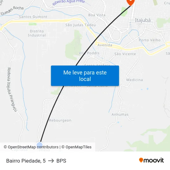 Bairro Piedade, 5 to BPS map