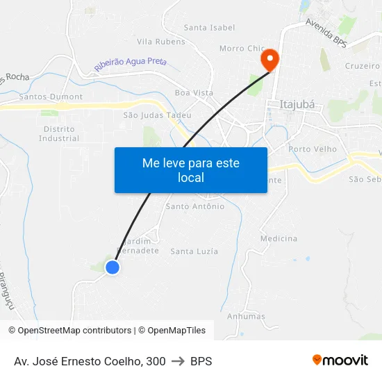 Av. José Ernesto Coelho, 300 to BPS map