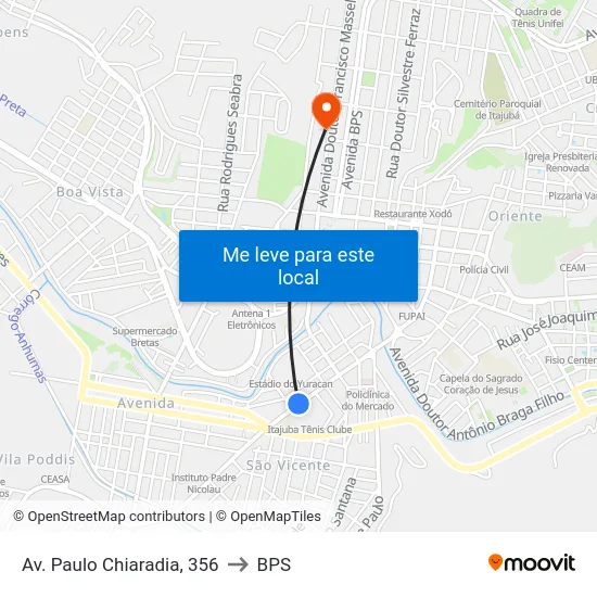 Av. Paulo Chiaradia, 356 to BPS map
