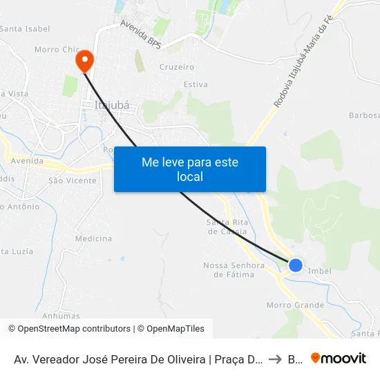 Av. Vereador José Pereira De Oliveira | Praça Dos Pioneiros to BPS map