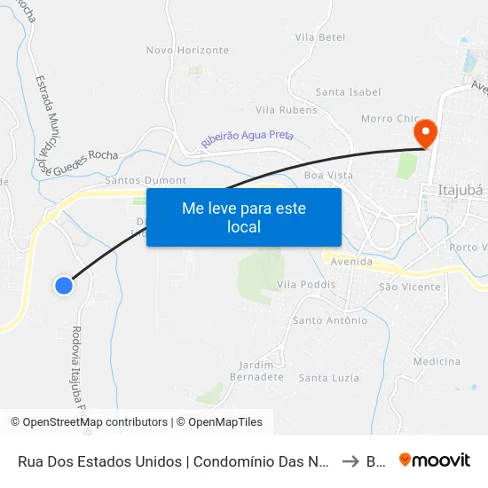 Rua Dos Estados Unidos | Condomínio Das Nações to BPS map