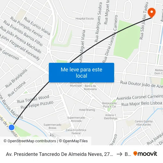 Av. Presidente Tancredo De Almeida Neves, 270 | Parque De Exposições to BPS map