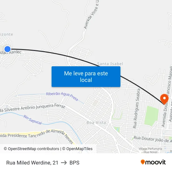 Rua Miled Werdine, 21 to BPS map