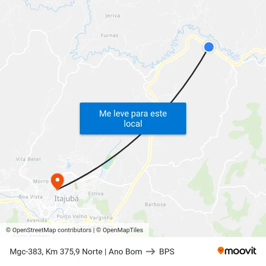 Mgc-383, Km 375,9 Norte | Ano Bom to BPS map