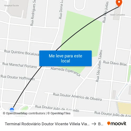 Terminal Rodoviário Doutor Vicente Villela Vianna to BPS map
