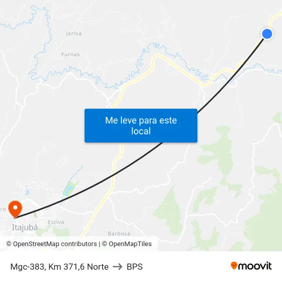 Mgc-383, Km 371,6 Norte to BPS map