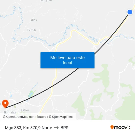 Mgc-383, Km 370,9 Norte to BPS map