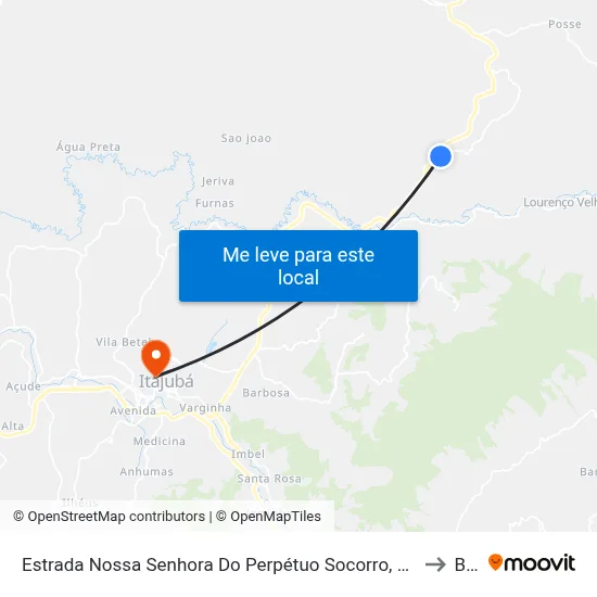 Estrada Nossa Senhora Do Perpétuo Socorro, Leste | Entr. Br-383 to BPS map