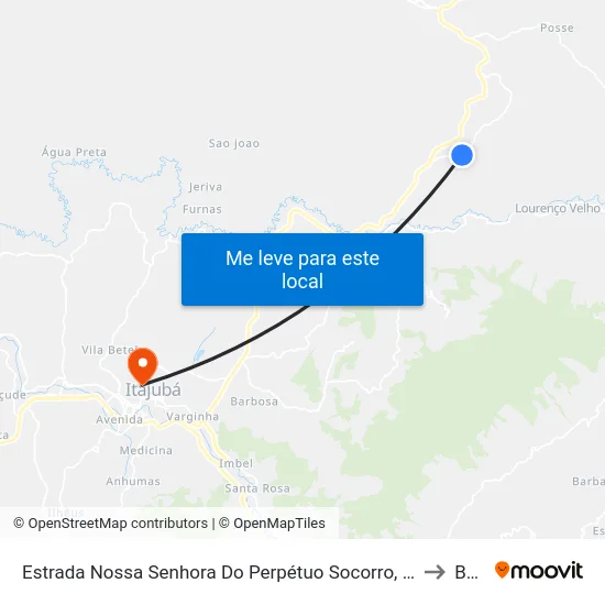 Estrada Nossa Senhora Do Perpétuo Socorro, Oeste to BPS map