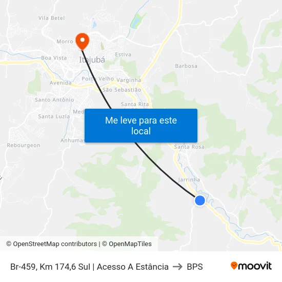 Br-459, Km 174,6 Sul | Acesso A Estância to BPS map