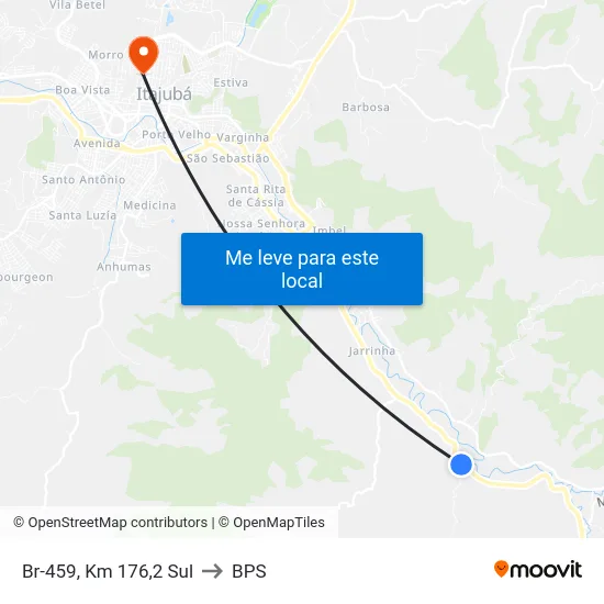 Br-459, Km 176,2 Sul to BPS map