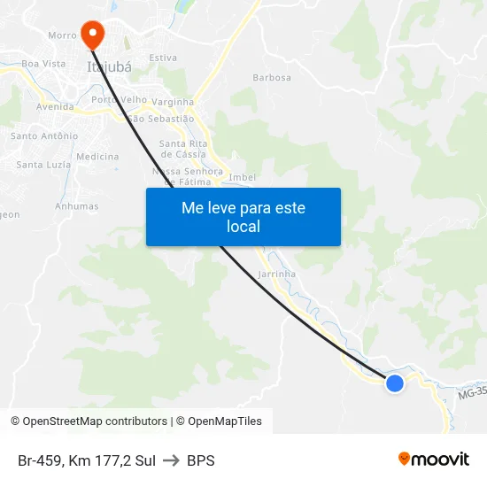 Br-459, Km 177,2 Sul to BPS map