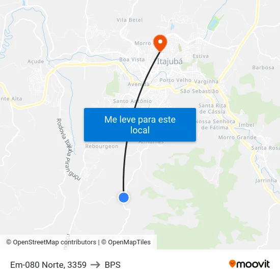 Em-080 Norte, 3359 to BPS map
