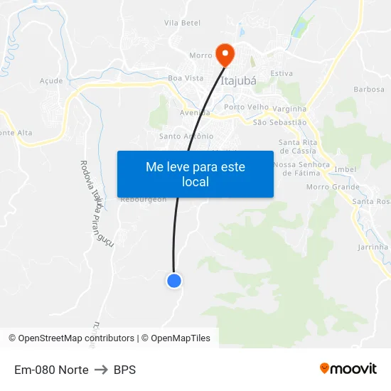 Em-080 Norte to BPS map