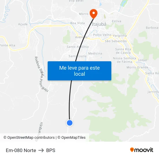 Em-080 Norte to BPS map