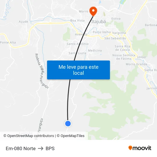 Em-080 Norte to BPS map